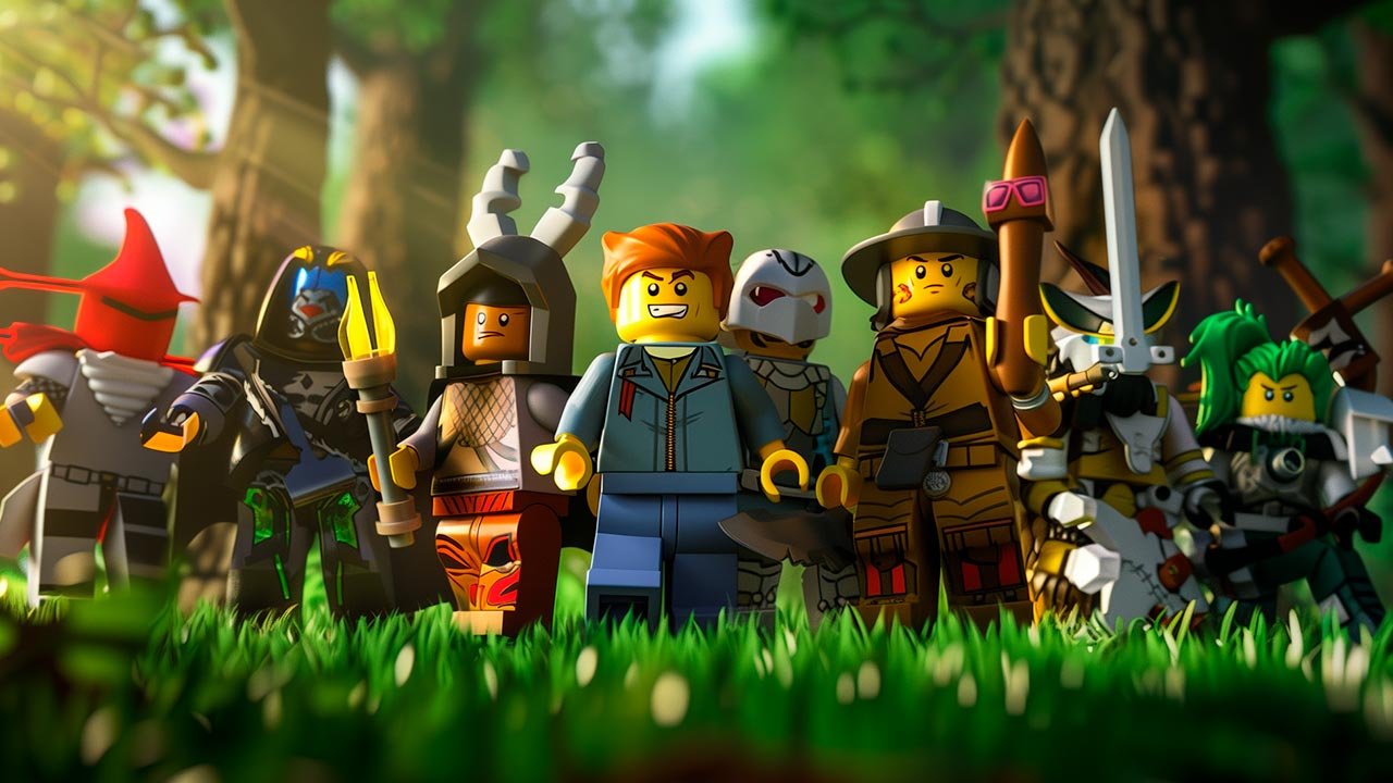 Imagem ilustrativa mostrando diversos personagens do Roblox reunidos em um cenário de floresta. Cada avatar possui roupas, armas e acessórios diferentes, destacando a grande variedade de estilos e possibilidades de personalização disponíveis na plataforma.
